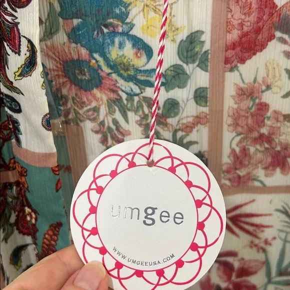 NWT UMGEE Boho Chic Floral Patchwork Pattern Kimono Size Small/Medium - Picture 4 of 14